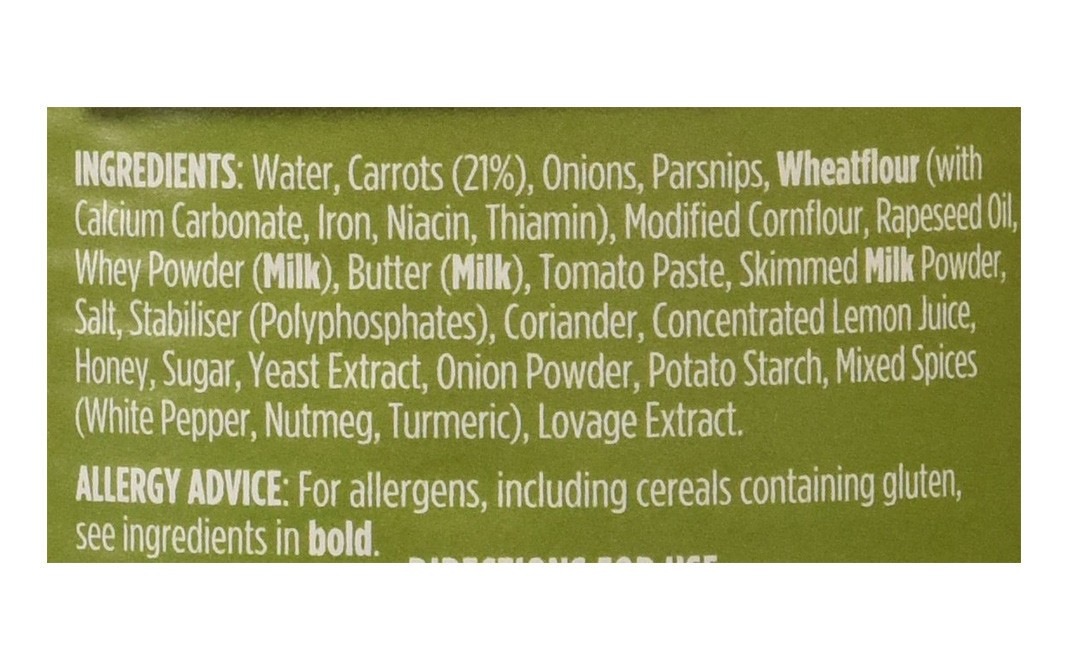 Baxters Vegetarian Carrot & Coriander   Tin  400 grams